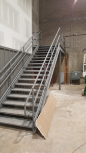 Stair to future upper level access